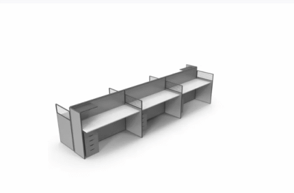 Jual Custom Meja Kubikel 6 Seat