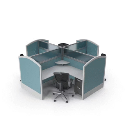 Jual Custom Meja Kubikel 4 Seat